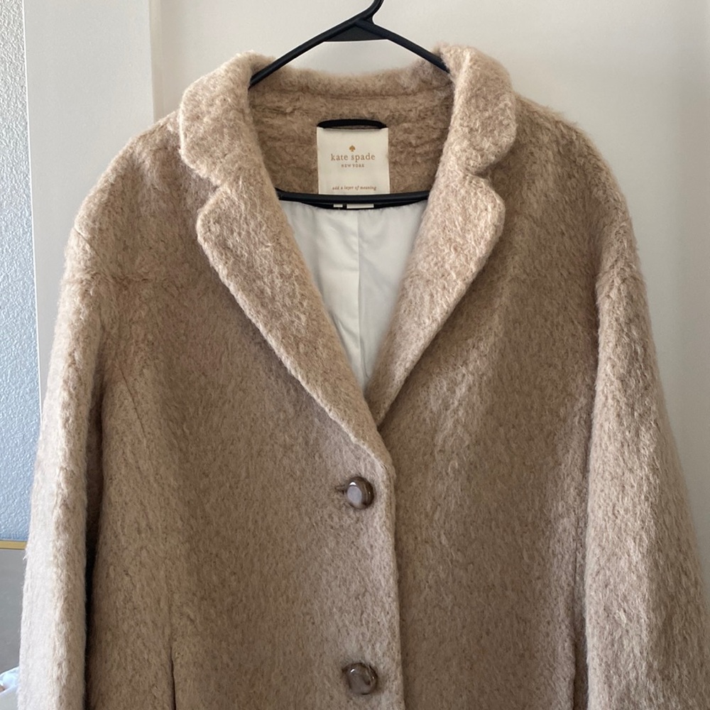 Kate spade camel two button coat size medium